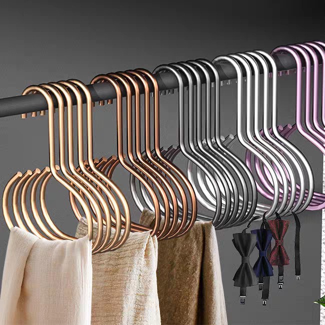 Aluminum alloy multifunctional hook tie rack finishing hook hat tie belt scarf storage hook wholesale