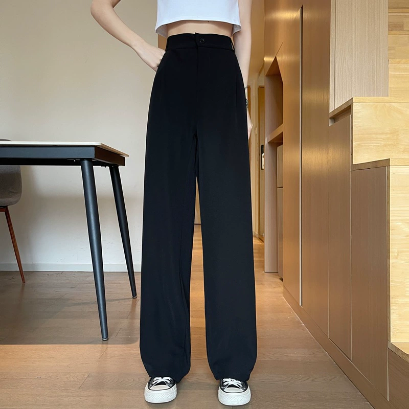 Костюм, брюки, высокая талия, свободный прямой крой