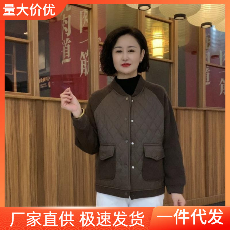 2023冬装加厚保暖羽绒棉服中老年秋冬新款棉袄宽松短款棉服妈妈装