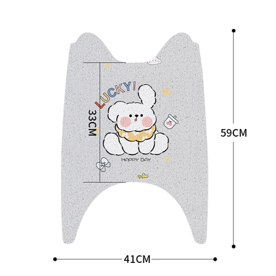 Universal Electric Vehicle Foot Mat Electric vehicle foot mat - long-style-silk-circle-feet-lucky-rabbit