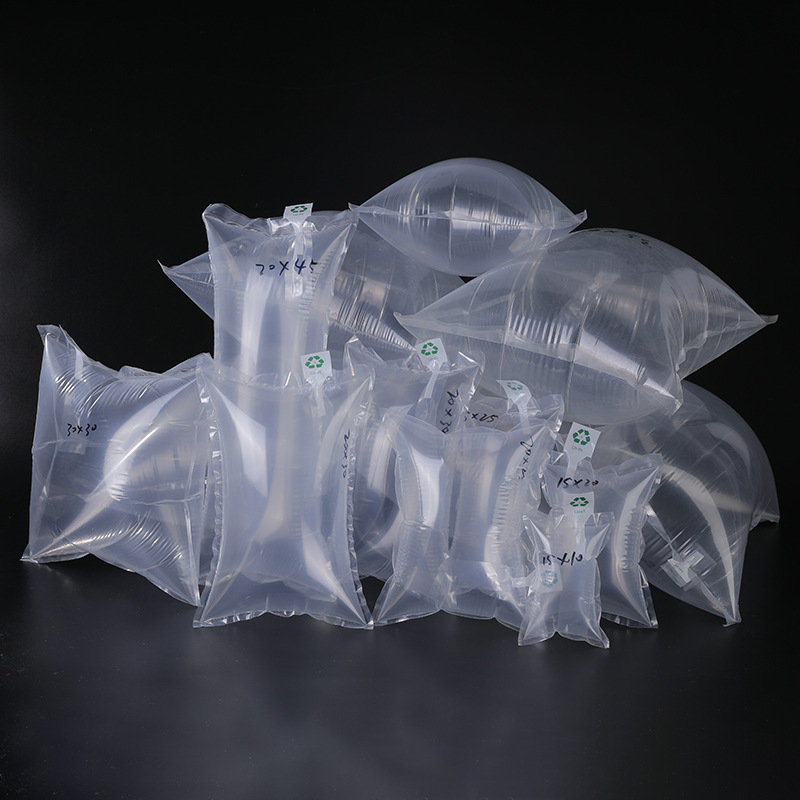 Bolsas de aire al por mayor en stock, bolsas de columna de aire, embalaje amortiguador, almohadas de burbujas, bolsas inflables de doble capa para envío exprés