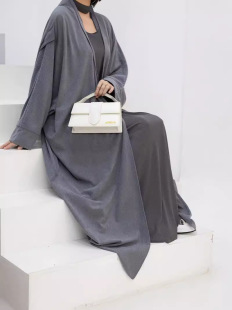 Cross -border Ratinoma knitted Abia Muslim women's leisure robes Dubai Dubita's simple clothing gown