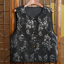 新中式国风刺绣马甲背心唐装黑色高级感2025新款女装外穿时髦洋气