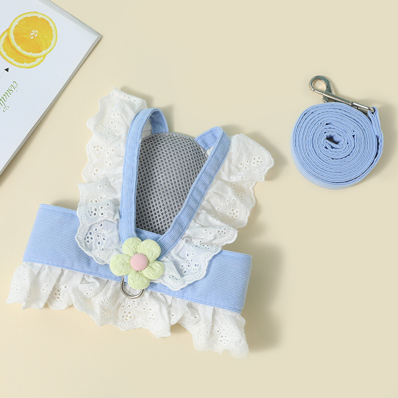 Cuerda de tracción para gatos JK cuerda para perros de flores pequeñas tipo correa para gatos y perros correa de tracción especial para cachorros