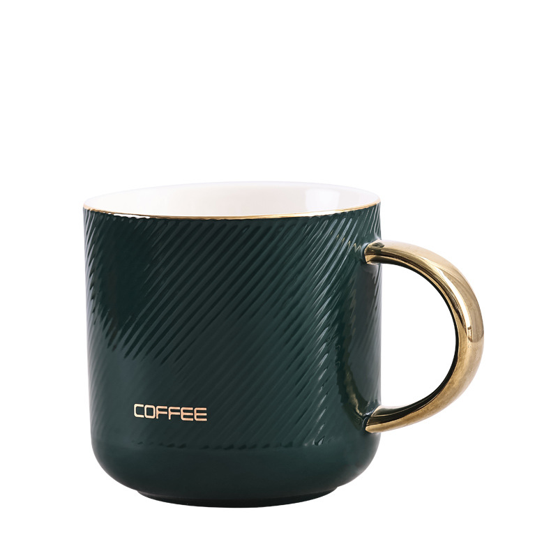 Tazas de cerámica chapadas en oro tazas de agua tazas creativas tazas de café de moda LOGO regalos al por mayor