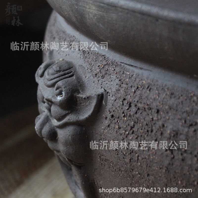 Arena púrpura gran maceta de agua jardín gran maceta ventilada maceta de cerámica gran maceta de gran calibre maceta de cerámica de tierra