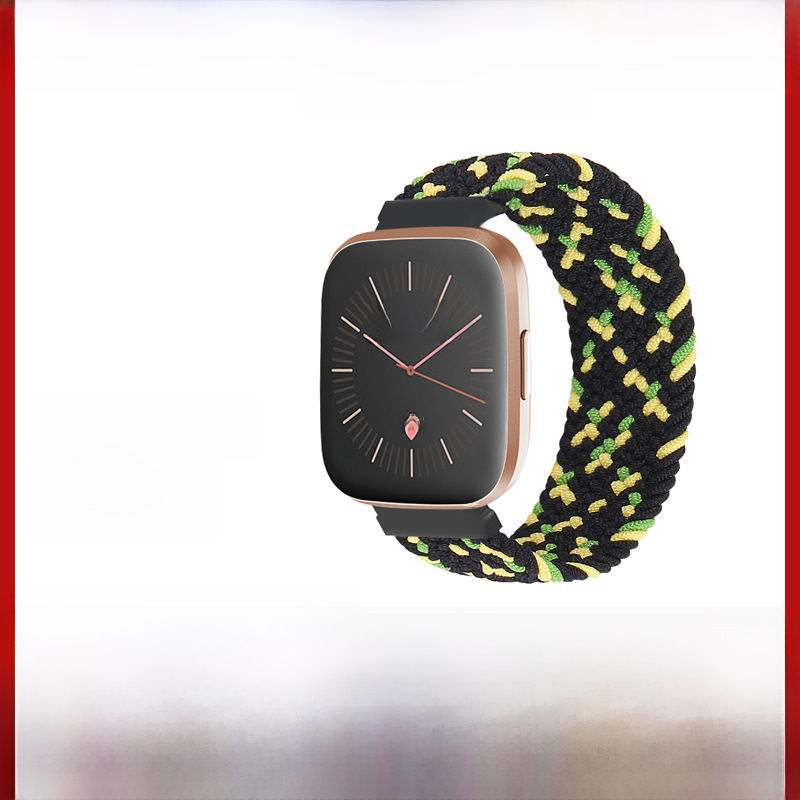 跨境款 適用於fitbit versa/versa2編織錶帶  智能手環手錶腕帶
