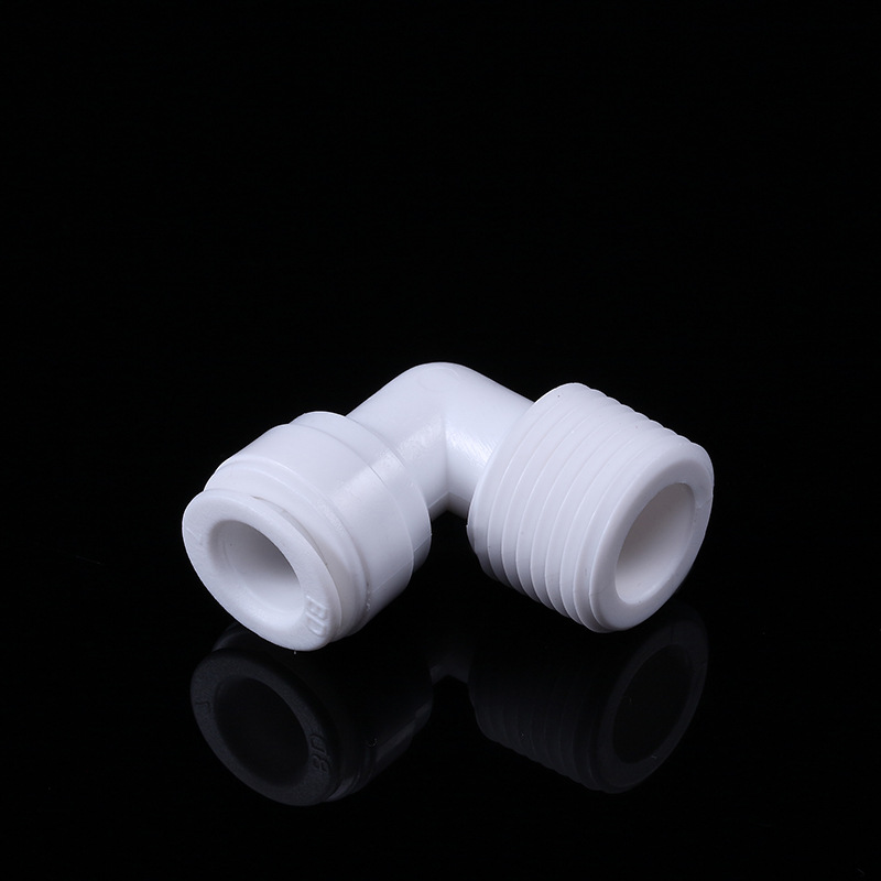 L-tipo de alambre exterior de 4 puntos de giro de 3 puntos de conexión rápida de grado alimenticio diente exterior de conexión rápida enchufe Purificador de agua RO máquina de agua pura accesorios universales