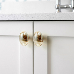 Crystal Dove Egg Champagne Color Nordic Light Luxury Dresser Pulls Cabinet Handles Drawer Pulls Modern Clear Small Pull