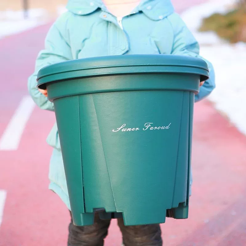 Галлонный горшок Очень большой цветочный горшок Энциклопедия Цветочный горшок Контроль корней Зеленый горный пластиковый горшок Овощной цветочный горшок из смолы Очень большой красивый