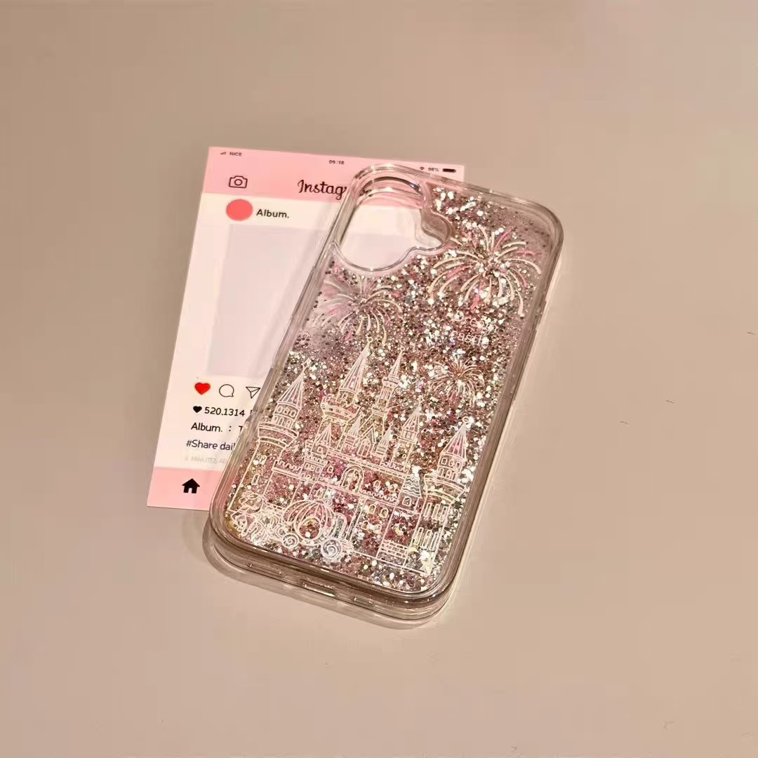 Ins Corea del castillo de arenas movedizas para Apple 15/16promax funda para teléfono móvil iPhone15pro nuevo 14/13