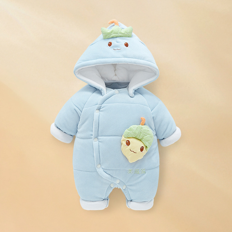 Baby overcoat otoño y invierno ropa de recién nacidos niños y niñas afuera de algodón cálido y grueso ropa de invierno bebé