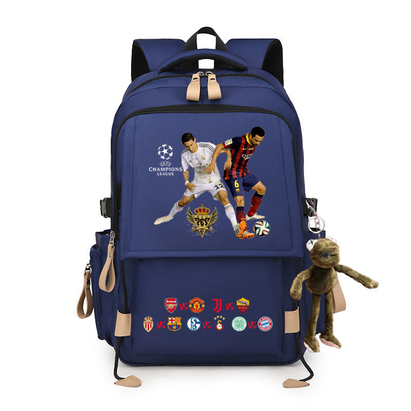 2024 Liga de Campeones Copa del Mundo de fútbol Mochila Real Madrid KakaCroba Messi Chelsea Manchester United estudiantes