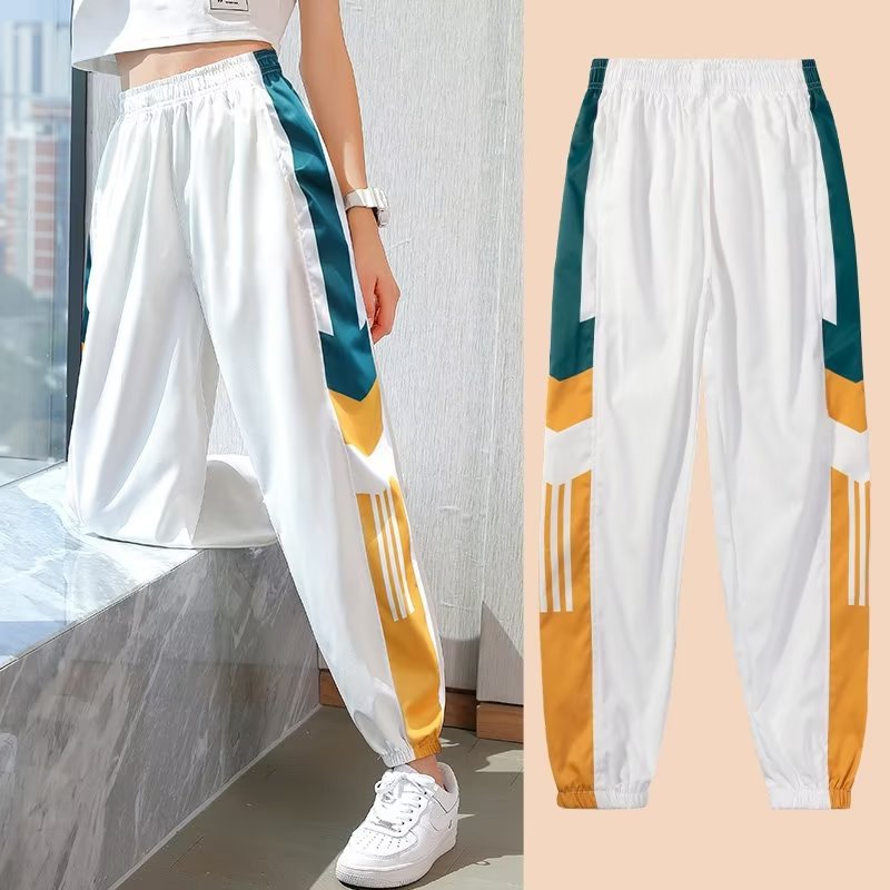 Girls' Crock Pants Spring and Autumn Children's Casual Sports Pants Summer 2025 New Anti-mosquito Pants Big Children's Ice Silk Pants Summer