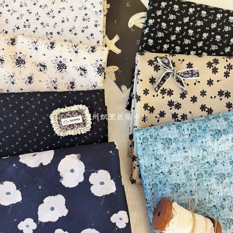 In-Stock Items: All-Cotton Floral Fabric with Digital Printing, Available for Immediate Delivery