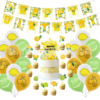 Fruit lemon children's evening dress suitable for photo sessions, decorations with letters, latex balloon, jewelry