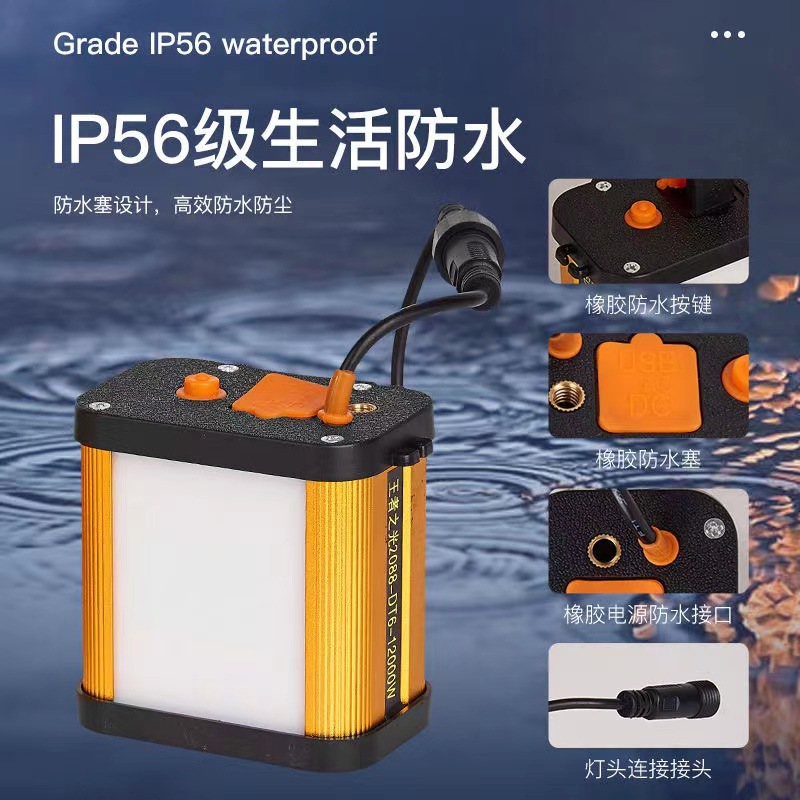 Transfronteriza al aire libre pesca nocturna impermeable split faro LED batería de litio recargable de largo alcance montado en la cabeza fuerte luz faro