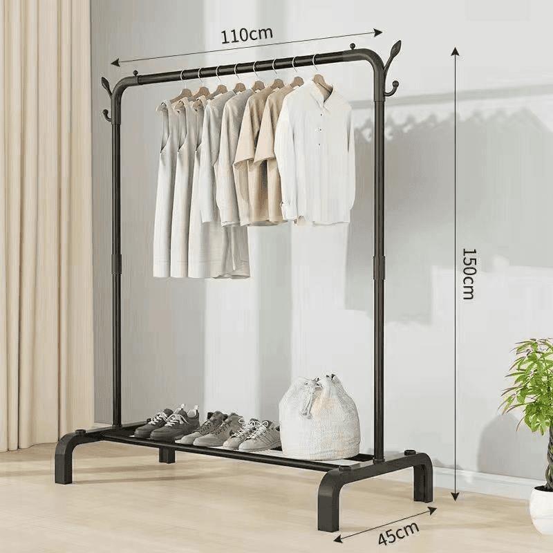 percha de ropa doméstica piso vertical engrosado y engrosado estante de almacenamiento dormitorio balcón una sola fila doble fila percha de ropa