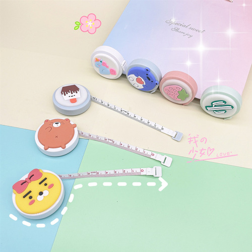 ins cartoon cute mini tape measure portable meter ruler waist measurements portable height measurement clothing soft ruler