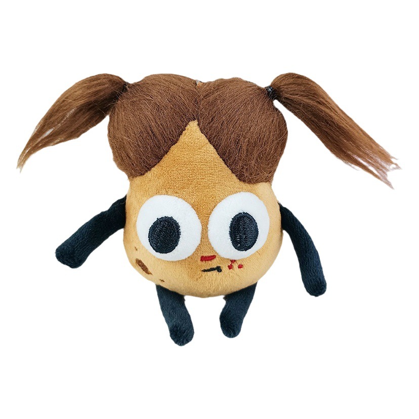 En línea popular de piel frita de patata Jun peluche muñeca llavero colgante muñeca de peluche de juguete muñeca de regalo al por mayor