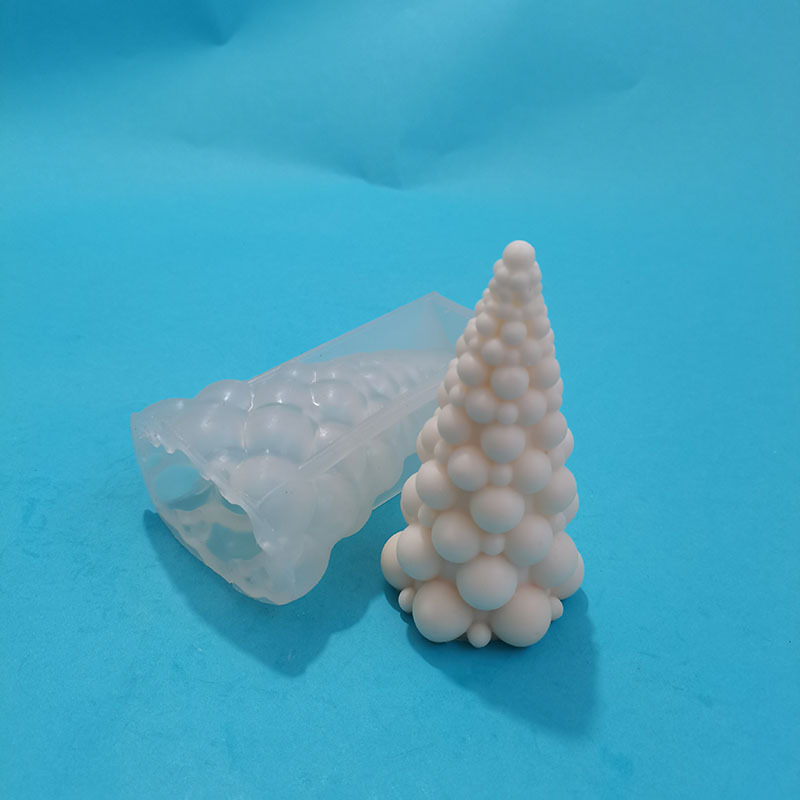 クリスマス立体泡球クリスマスツリーシリコン金型diy香薫石膏ろうそく金型置物bk8267|undefined