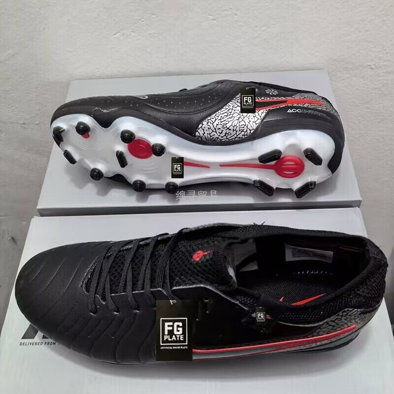 新品レジェンド10サッカーシューズFGロングスパイク防水ニットCR7天然草学生子供競技トレーニングメンズシューズ|undefined