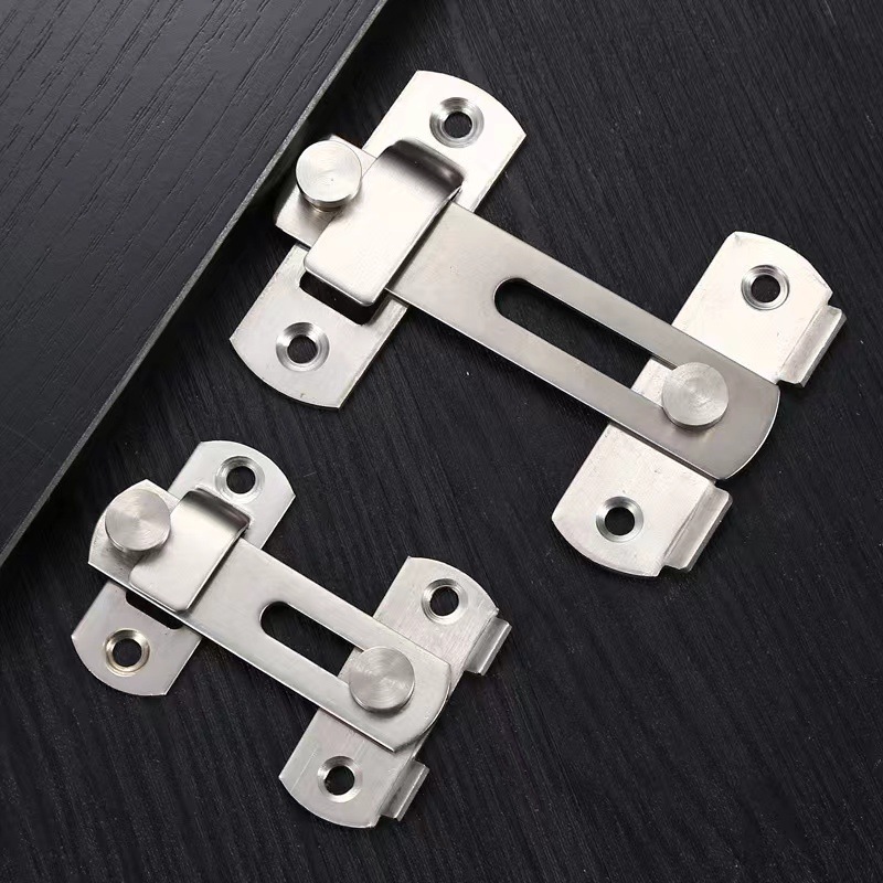 Multifunctional Stainless Steel 90-Degree Anti-Theft Black Lock for Home, Pet Door Lock, Sliding Door Security Plug