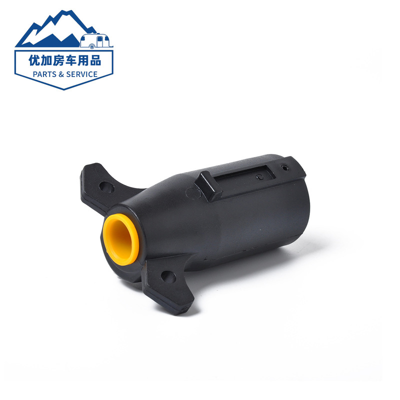 Foreign 1-piece 12V 7-core Trailer connector plug American Standard (orange) RV trailer accessories