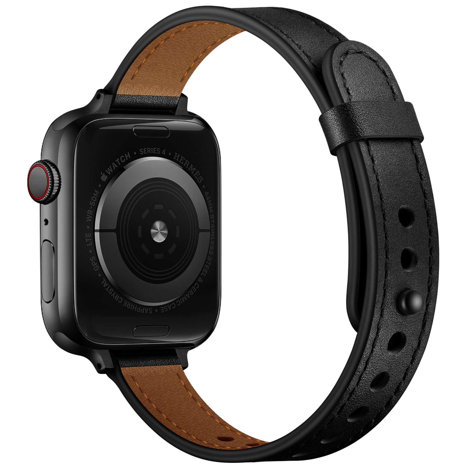 18g Weight Apple watch watchband Classification Genuine leather Material Solid Color Pattern Retro Style Retro Solid Color Apple Watch Watchband 89