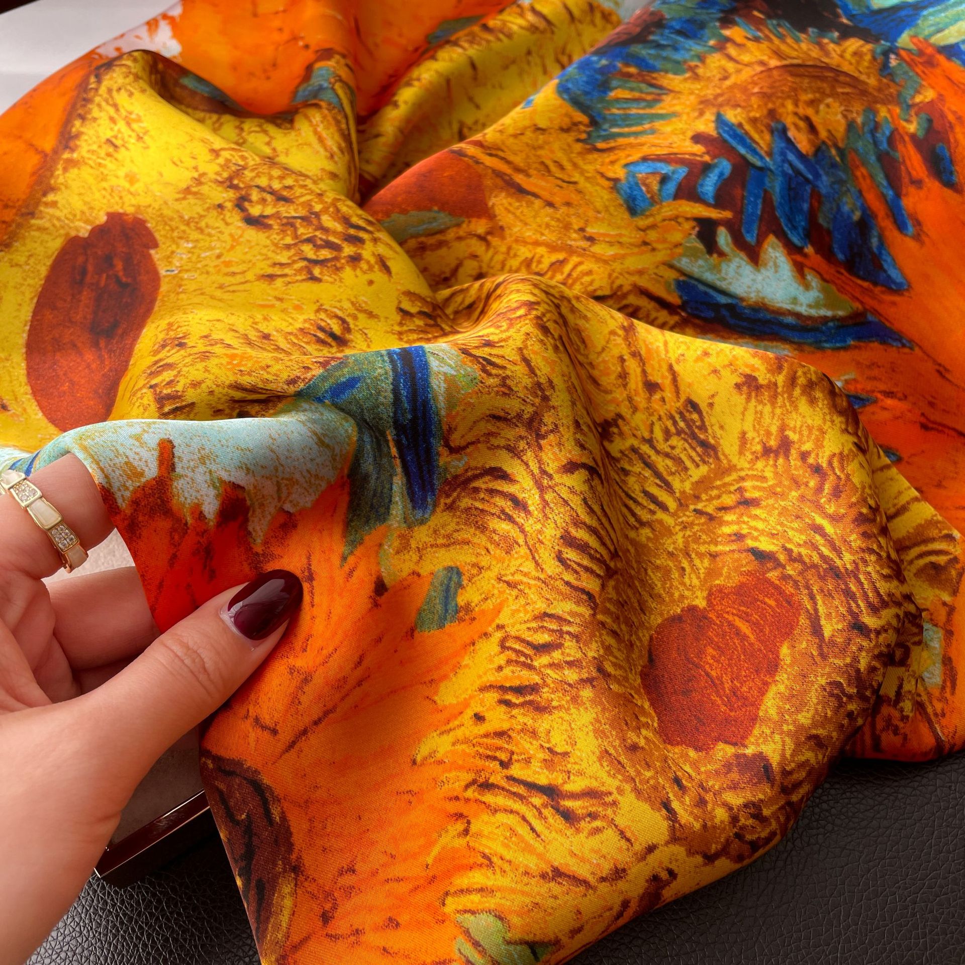 2022 Spring and Autumn New Printed Flower Scarf Women's Dual Use Shawl Scarf Korean Printed Scarf Beach Scarf_voghion.com