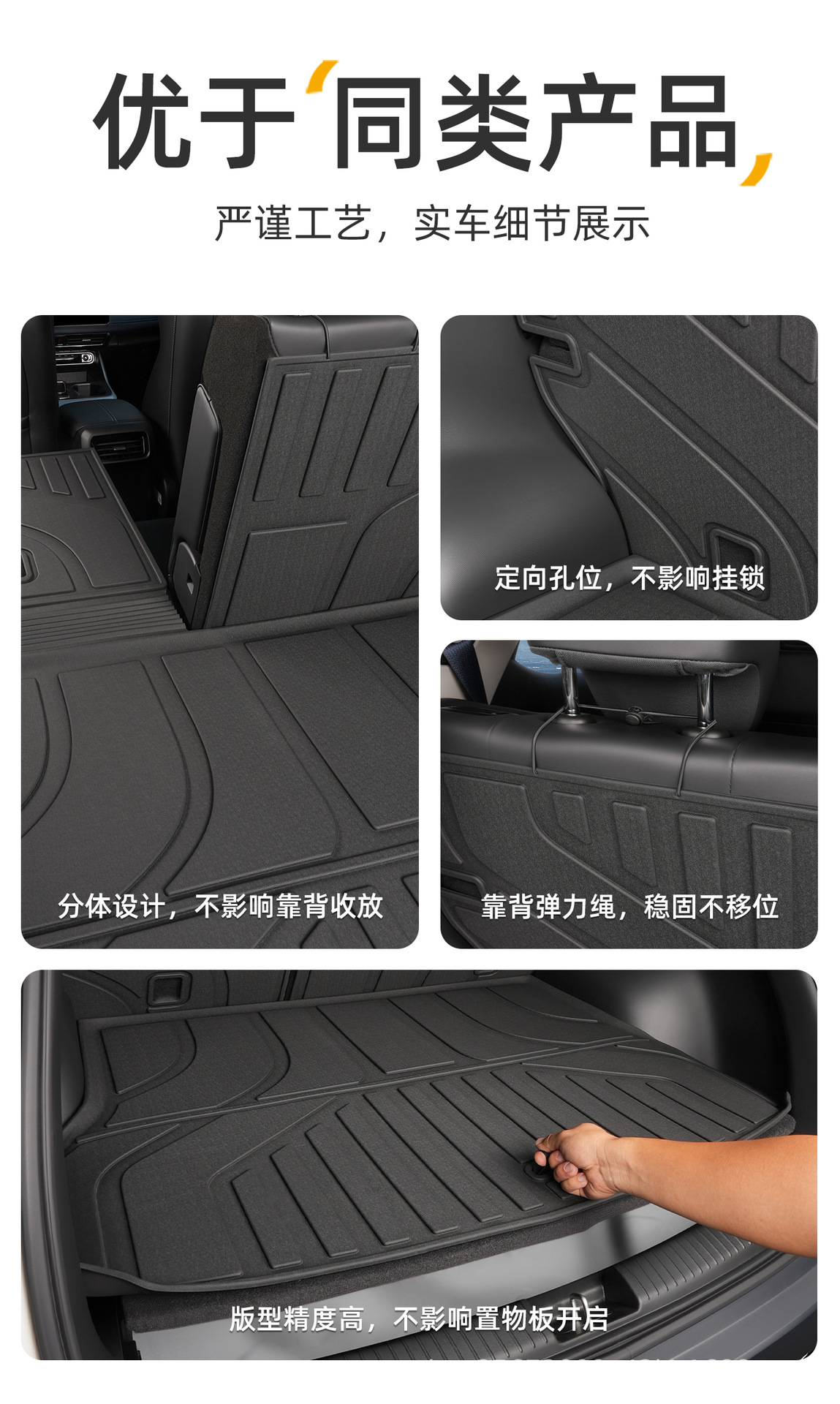Suitable for GAC Trumpchi GS3 trunk mats, specifically for 2023-2026 models, GAC Trumpchi TPE car trunk mats