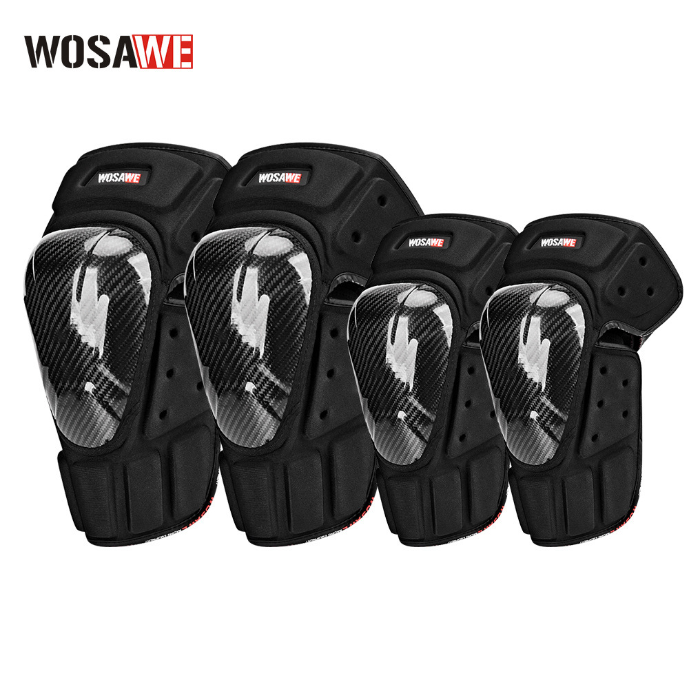 Wosawe Cross-Border Supply Off-Road Motorcycle Style Outdoor Sports Knee and Elbow Pads for Skateboarding, Skating, and Skiing, Customizable