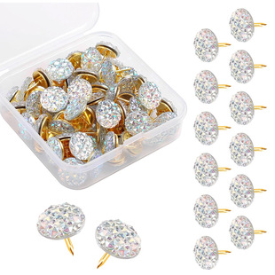Cross-border creative shining imitation diamond resin pushpin office decoration cork fixed push pin pushpin wholesale