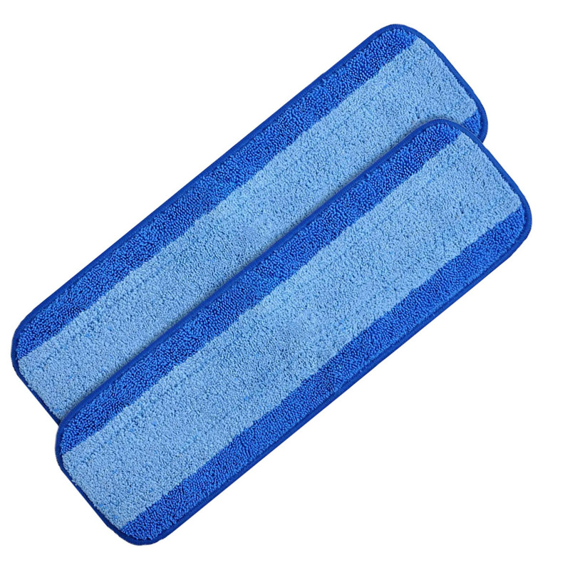 Custom Oem Compatible Bona Mop Cloth Replacement Head Flat Adhesive Fiber Cloth Blue Striped Cleaning Mop