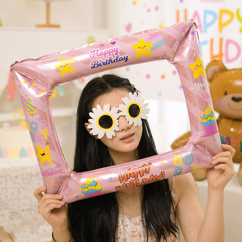 誕生日ケーキ 1 歳のバルーン デコレーション パーティー シーン レイアウト デジタル背景壁雰囲気写真小道具クリエイティブ|undefined