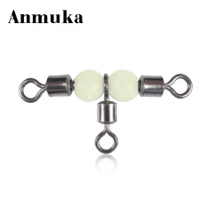 T型轉環美式三叉夜光珠轉環船釣連接器分叉8八字環漁具小配件海釣