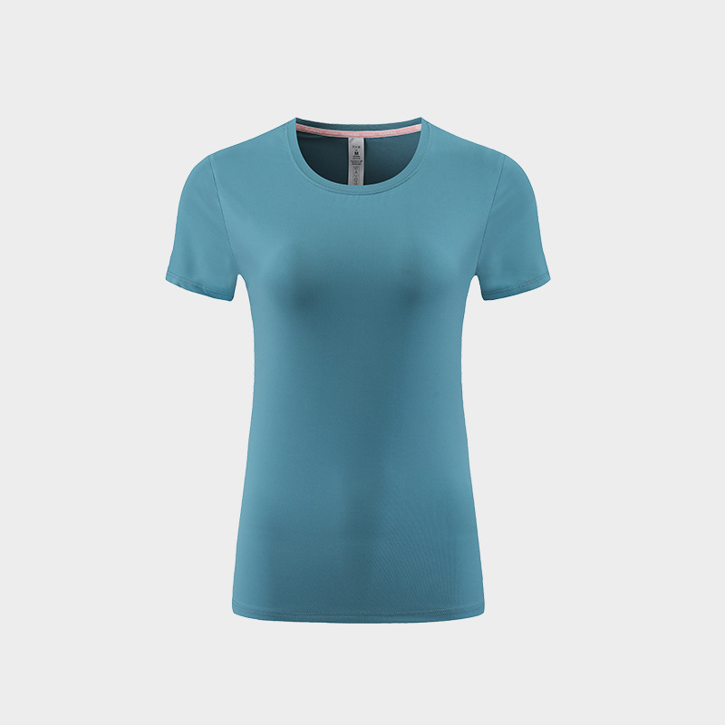 Ropa de yoga ajustada para mujer para comercio transfronterizo, camisetas de manga corta, tops deportivos, ropa de fitness para correr que adelgaza, ropa ajustada de secado rápido