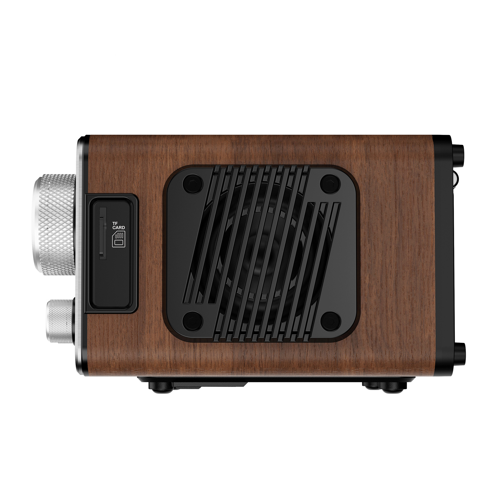 Nueva radio de grano de madera Audio Bluetooth inteligente Radio de banda completa Tarjeta de madera Audio inalámbrico para teléfono móvil