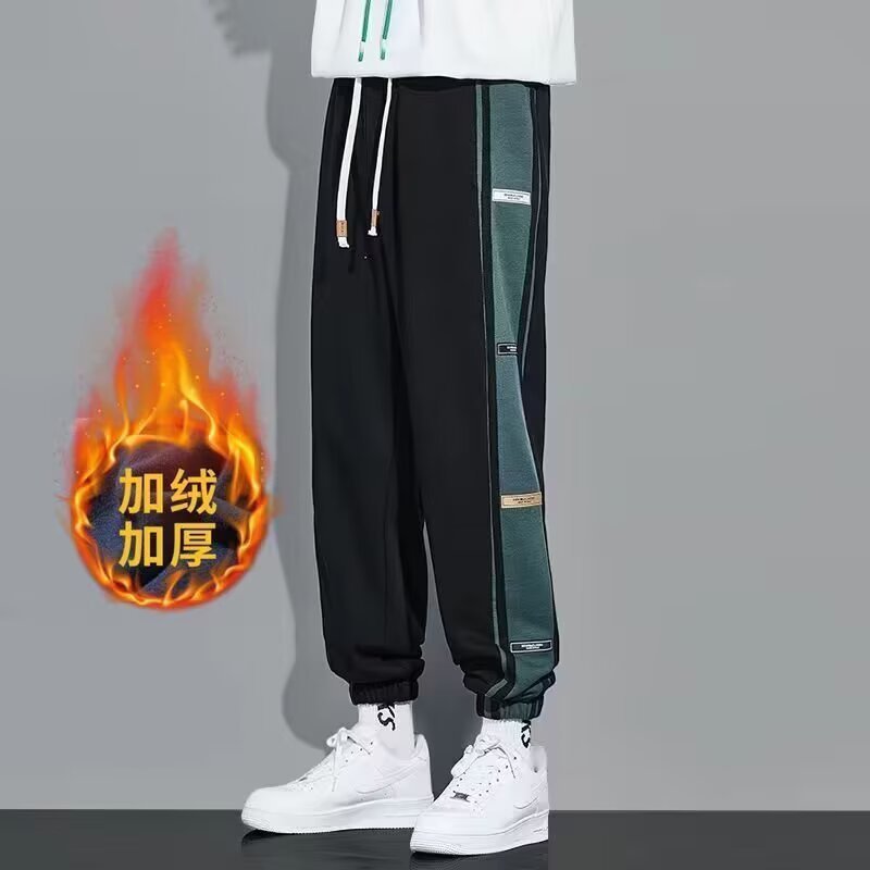 Comercio exterior más veludo y grueso guapo pantalones casuales para hombres, pantalones deportivos sueltos juveniles, pantalones de Harun de moda