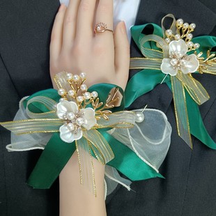 Cross-Border Corsage Wedding Hand Flower Corsage Children's Dance Wedding Supplies Bride Wrist Flower Corsage Bridesmaid Sister Group