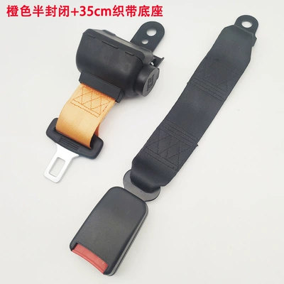Car seat belt: for Buses, Forklifts, and - orange-semi-closed-retractor-35cm-webbing-base