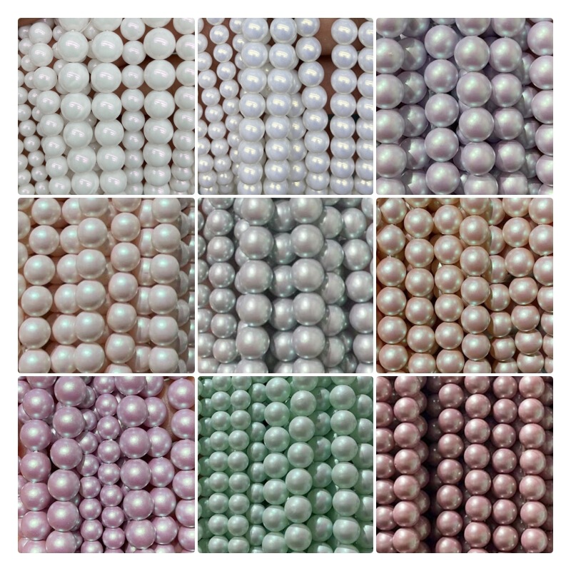Shijia Mermaid Beads Pearl Round Beads Wholesale High-Quality Glass Loose Beads DIY Handmade High-End Necklace Beads Shijia Mermaid Beads Pearl Round Beads Wholesale High-Quality Glass Loose Beads DIY Handmade High-End Necklace Beads