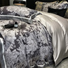 Light luxury modern wind digital printing super soft naked sleeping bedding high -end sense LF Tiansi cotton four -piece home texture