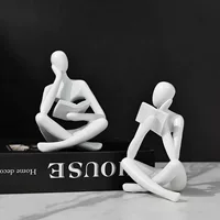 Новые креативные абстрактные персонажи из смолы, украшения для считывателей, часовщика, гостиной, кабинета, винного шкафа, дома, подарка