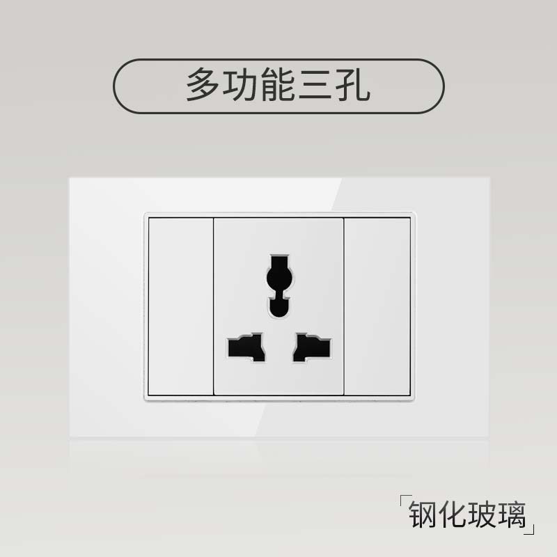 Taiwán 110V estándar americano USB blanco vidrio templado interruptor socket 118 Tipo de pared panel fábrica al por mayor
