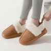 Winter slippers indoor, fleece demi-season footwear platform for pregnant