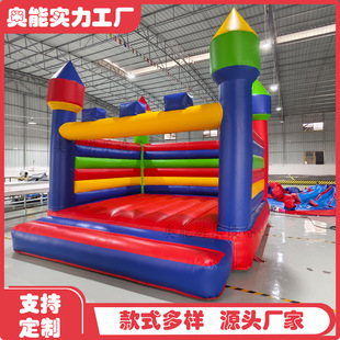 Cross-Border Spot Commercial Children's Naughty Castle, One-Piece Inflatable Trampoline, Outdoor Stall, Large Inflatable Castle