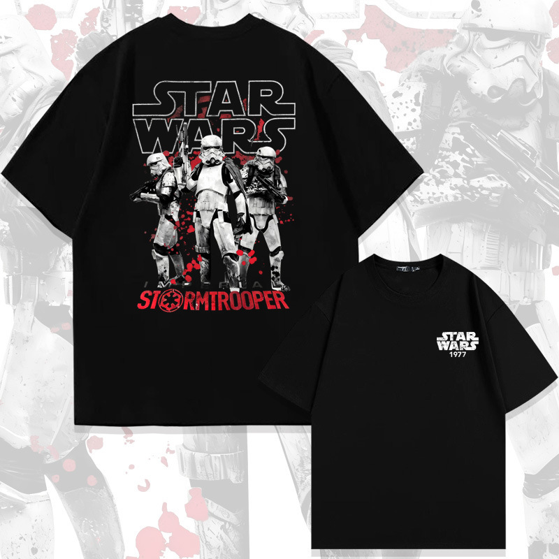 Movie Starwars Star Wars Imperial Stormtrooper Men's and Women's Cotton Printed Short-Sleeved T-Shirt T-Shirt