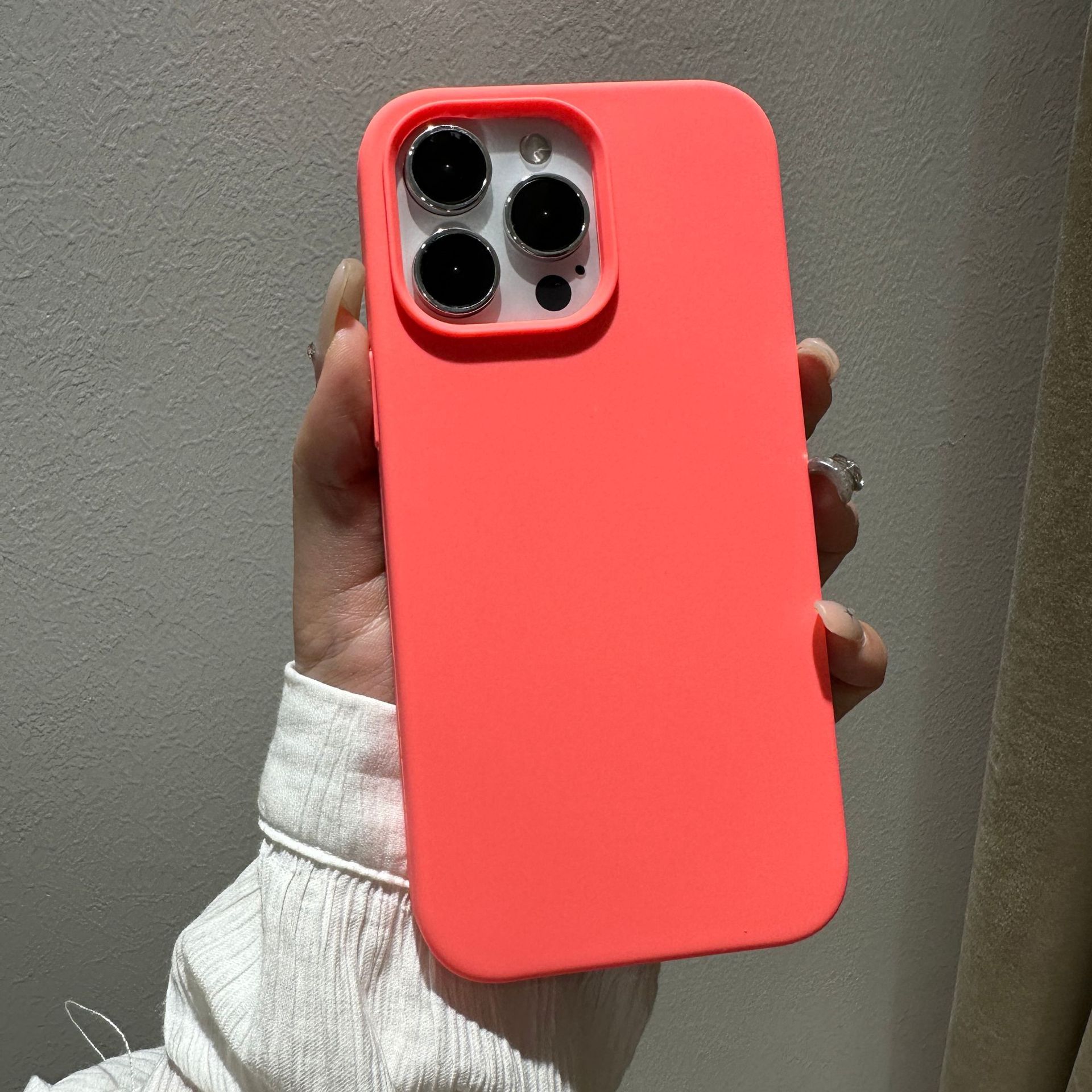 Adecuado para iphone12 funda de silicona líquida Apple 11pro piel sensación esmerilado 12max con LOGO pelusa teléfono caso