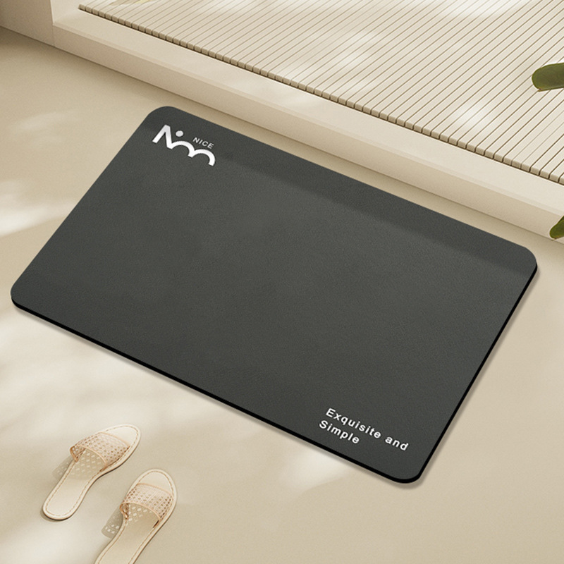 Bathroom Diatomaceous Earth Mat Minimalist Bathroom Floor Mat Non-Slip Absorbent Quick-Dry Mat Modern Simple Design